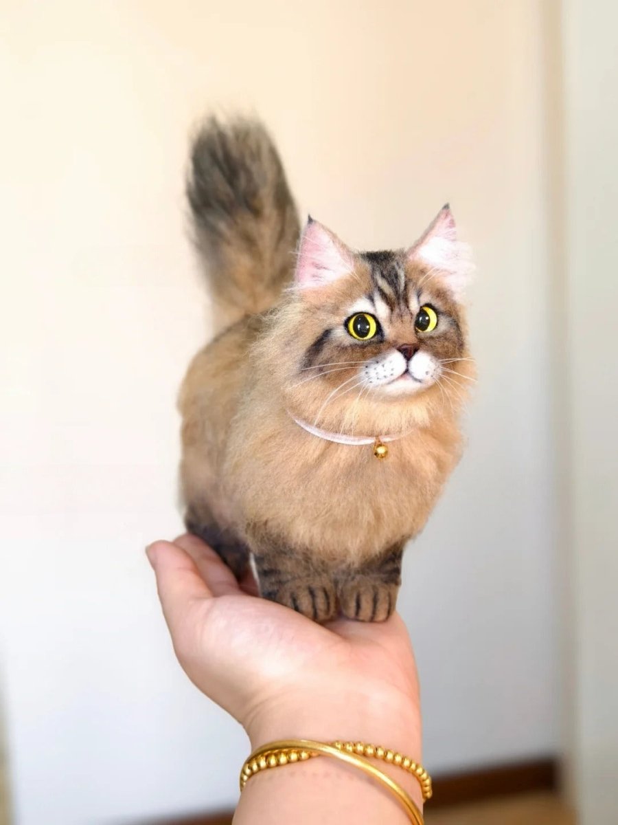 Custom Felted Cat