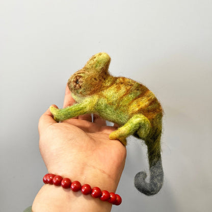 Custom Felted Chameleon