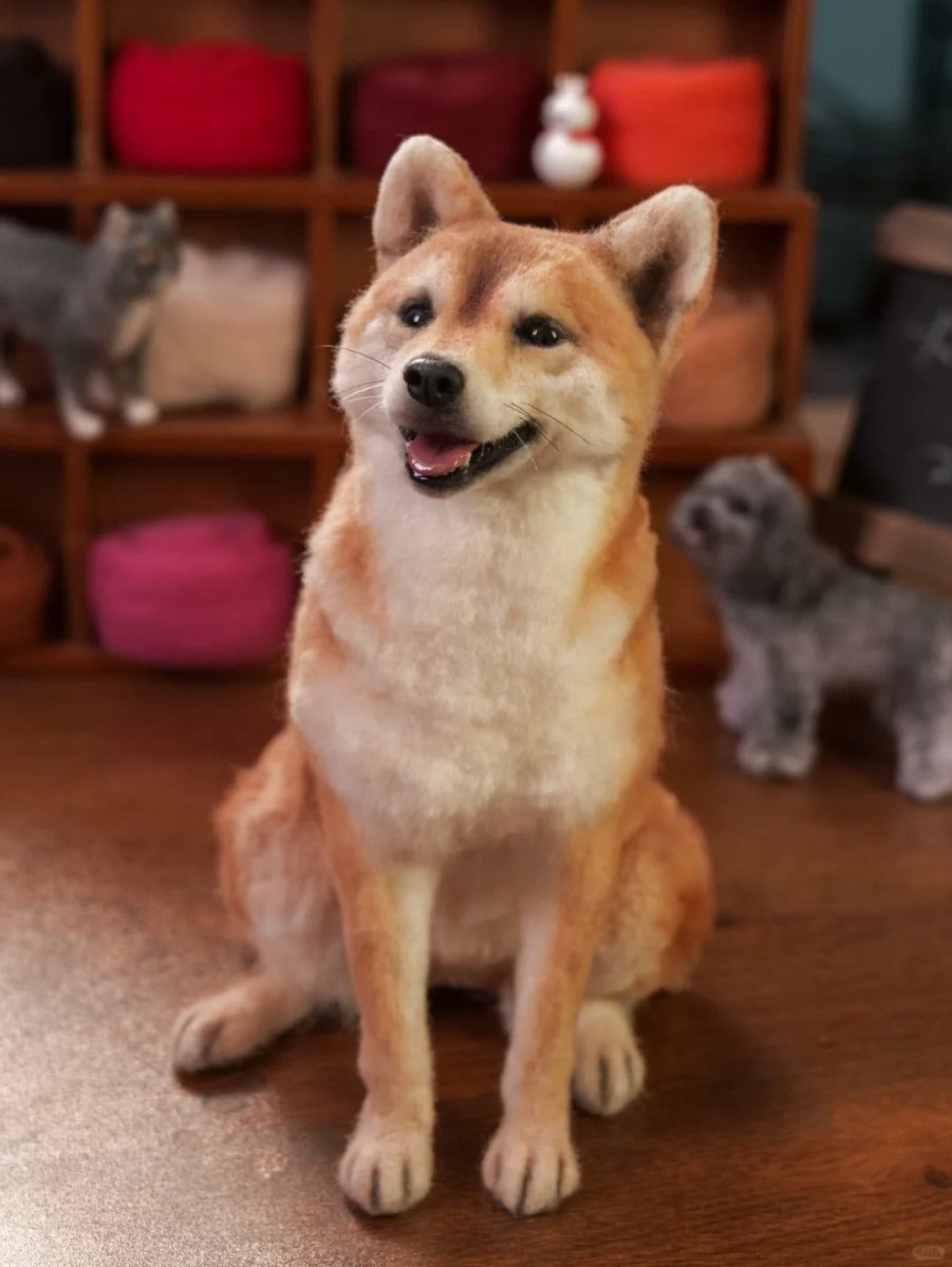 Custom Felted Dog