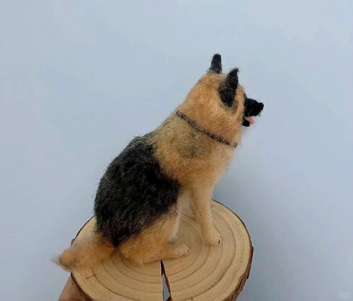 Custom Felted Dog