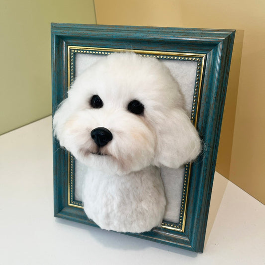 Custom Framed Felted Dog